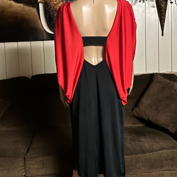 New Leaf California By Samir • Vtg • Large • Black/Red • Elegant • Beaded •Dress - Picture 9 of 14